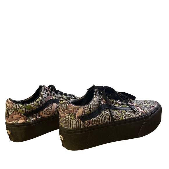 Vans Women’s 8 Floral Houndstooth Print Sneakers NWOT - Picture 1 of 9